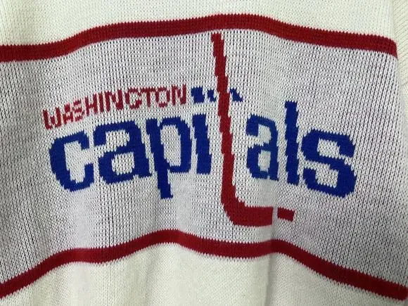Vintage Cliff Engle LTD Washington Capitals NHL Hockey Sweater USA 80s Size XL - Picture 3 of 12
